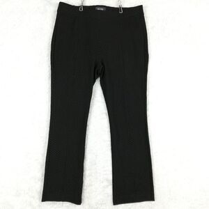 NYDJ Womens‎ Pants Boot Cut Pull On Black Dot Print Seamed Lift Tuck Stretch 8